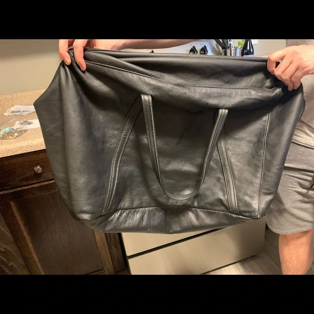 Large black duffel bag
